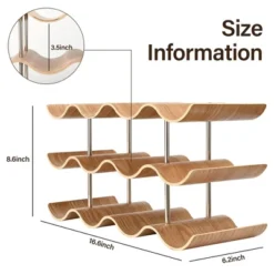 Itopfox Countertop Wine Rack - 12 Bottle Freestanding Wine Holder Stand - 3 Tier Wooden Storage - Wavy Organizer For Cabinet Pantry Kitchen Bar 9 Itopfox Countertop Wine Rack - 12 Bottle Freestanding Wine Holder Stand - 3 Tier Wooden Storage - Wavy Organizer For Cabinet Pantry Kitchen Bar -Itopfox Shop GUEST b398fa99 850e 4a04 ab52 81d24c8e093f