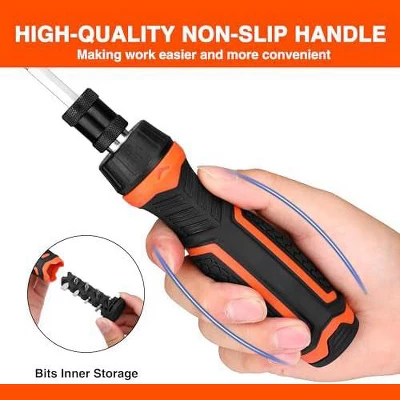 Itopfox 9-in-1 Ratcheting Screwdriver Set With Adjustable Length High-Strength Bits Phillips, Slotted, Torx, Hex, Nut Driver For Various Applications 4 Itopfox 9-in-1 Ratcheting Screwdriver Set With Adjustable Length High-Strength Bits Phillips, Slotted, Torx, Hex, Nut Driver For Various Applications - Image 4
