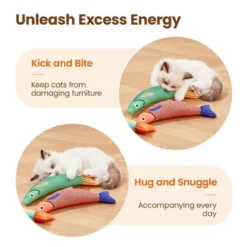 Itopfox Cat Toys Saury Fish, 3 Pack, Catnip Crinkle Sound, Soft And Durable, Interactive Kitten Kicker For Indoor Kitty Exercise For All Breeds -Itopfox Shop GUEST b4b3df20 68bc 4459 9fc7 5f80d2294cc2