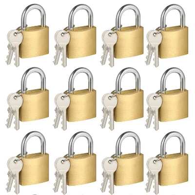 Itopfox 12-Pack Keyed Padlock, Waterproof & Rustproof Solid Brass Lock For Storage Unit, Shed, Garage & Fence Security 7 Itopfox 12-Pack Keyed Padlock, Waterproof & Rustproof Solid Brass Lock For Storage Unit, Shed, Garage & Fence Security - Image 7