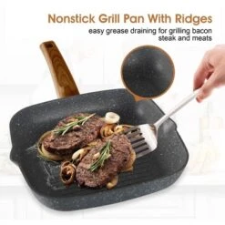 Itopfox Kitchen Academy Induction Cookware Set - 17 Piece Non-Stick Cooking Pan Set, Black Granite Pots And Pans Set For All Stovetops 12 Itopfox Kitchen Academy Induction Cookware Set - 17 Piece Non-Stick Cooking Pan Set, Black Granite Pots And Pans Set For All Stovetops -Itopfox Shop GUEST b87c28c7 a612 42fb 9b86 599174a7ca26