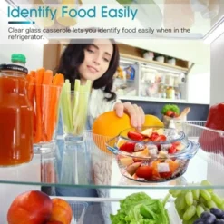 Itopfox Small Round Glass Casserole Dish With Lid, Microwave And Oven Safe Mini Glass Bowl For Cooking And Serving -Itopfox Shop GUEST b9d67813 3ccc 4d8c ad54 ef63025a12da