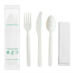 Itopfox Heavy-duty Compostable Cutlery Kits, BPI Certified, 200 Sets (Fork, Spoon, Knife, Napkin) Individually Wrapped, Plant-Based CPLA -Itopfox Shop GUEST bae8eae7 3bc9 410b a85a 8e078f289332