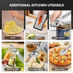 Itopfox 34-Piece Silicone Cooking Utensil Set With Wooden Handles Heat Resistant Kitchen Tools For Nonstick Cookware Includes Spatulas, Spoons, Tongs -Itopfox Shop GUEST bbb8e1bd aee5 46dc 80d7 971422fc4faf