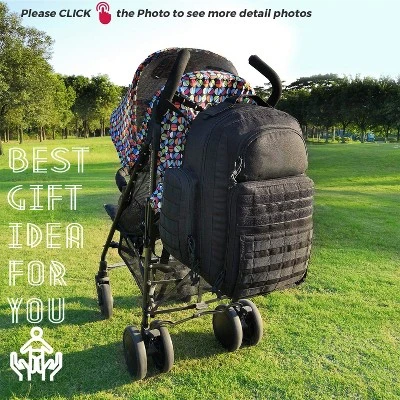 Itopfox Large Diaper Backpack For Men With Changing Mat, Insulated Pockets, Wipe Pocket, Stroller Straps, Black 1 Itopfox Large Diaper Backpack For Men With Changing Mat, Insulated Pockets, Wipe Pocket, Stroller Straps, Black