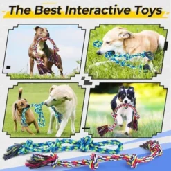 Itopfox Heavy Duty Dog Rope Toys For Aggressive Chewers, Tough Tug Of War Toys For Large, Medium & Small Dogs – 5 Pack With 2 Ropes & 3 Supplies 11 Itopfox Heavy Duty Dog Rope Toys For Aggressive Chewers, Tough Tug Of War Toys For Large, Medium & Small Dogs – 5 Pack With 2 Ropes & 3 Supplies -Itopfox Shop GUEST be1403ae 9104 4d45 88f7 3616c979f91a