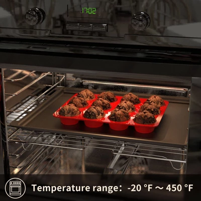 Itopfox 5-Piece Silicone Baking Pans Set - Nonstick Bakeware With Loaf Pan, Muffin Pan, Square & Round Cake Pans - Oven & Dishwasher Safe 3 Itopfox 5-Piece Silicone Baking Pans Set - Nonstick Bakeware With Loaf Pan, Muffin Pan, Square & Round Cake Pans - Oven & Dishwasher Safe - Image 3