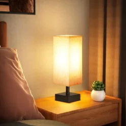 Itopfox Small Table Lamp For Bedroom - Minimalist Night Stand Light With Square Fabric Shade, Desk Reading Lamp For Kids Room Living Room Office Dorm 9 Itopfox Small Table Lamp For Bedroom - Minimalist Night Stand Light With Square Fabric Shade, Desk Reading Lamp For Kids Room Living Room Office Dorm -Itopfox Shop GUEST bf170105 dc9d 400a 8d82 799d267ca5f8