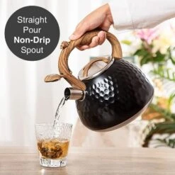 Itopfox Tea Kettle With Wood Handle, Loud Whistling Stainless Steel Teapot For Stovetops, Diamond Design, 2.7-Quart Black 12 Itopfox Tea Kettle With Wood Handle, Loud Whistling Stainless Steel Teapot For Stovetops, Diamond Design, 2.7-Quart Black -Itopfox Shop GUEST bff70d1d d238 4510 a4ac 5e59007eccbd