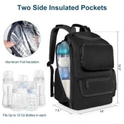 Itopfox Multifunctional Diaper Backpack With Insulated Pockets, Water Resistant Baby Bag For Men & Women, Stroller Straps, Black 14 Itopfox Multifunctional Diaper Backpack With Insulated Pockets, Water Resistant Baby Bag For Men & Women, Stroller Straps, Black -Itopfox Shop GUEST c051ffa6 4550 45dd 9ad0 abaf3c44823a