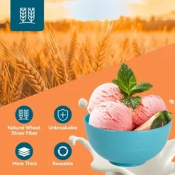 Itopfox Wheat Straw Dinnerware Set-16 Unbreakable Plates, Bowls, Cups & Sauce Dishes, Microwave & Dishwasher Safe For Kitchen, Parties & Camping -Itopfox Shop GUEST c10e545d 6cd9 401c 9109 d37256cc2985