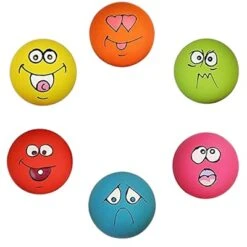 Itopfox Smile Face Squeaky Dog Toys, Soft Latex Squeak Balls For Small Dogs & Puppies, Fun Chew Toy Set Of 6, Non-Toxic & Easy To Clean -Itopfox Shop GUEST c168683a 4542 4237 a4d7 a093f022a04b