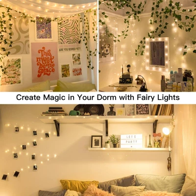 Itopfox 200 LED Outdoor String Lights, Warm White Christmas Fairy Light With Remote, Twinkle Lights For Bedroom, Dorm, Patio, Tapestry, Backyard 8 Itopfox 200 LED Outdoor String Lights, Warm White Christmas Fairy Light With Remote, Twinkle Lights For Bedroom, Dorm, Patio, Tapestry, Backyard - Image 8