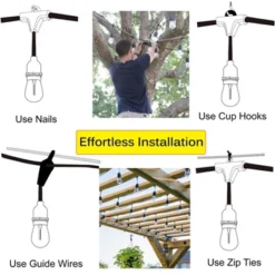 Itopfox Outdoor LED String Lights 100FT Heavy-Duty Patio Lights With 32 Dimmable Shatterproof Bulbs For Gazebo Pergola Bistro -Itopfox Shop GUEST c366c35b 7eb3 494e a436 06182661e12b