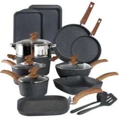 Itopfox Kitchen Academy Induction Cookware Set - 17 Piece Non-Stick Cooking Pan Set, Black Granite Pots And Pans Set For All Stovetops 17 Itopfox Kitchen Academy Induction Cookware Set - 17 Piece Non-Stick Cooking Pan Set, Black Granite Pots And Pans Set For All Stovetops -Itopfox Shop GUEST c3a72f96 f7d4 49d8 b834 5d5811f2955b