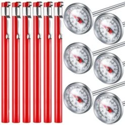 Itopfox 6 Pcs Stainless Steel Kitchen Thermometer With Long Stem For Oven Probe Meat Grill BBQ Cooking Chocolate Water Milk Frothing (Red) 11 Itopfox 6 Pcs Stainless Steel Kitchen Thermometer With Long Stem For Oven Probe Meat Grill BBQ Cooking Chocolate Water Milk Frothing (Red) -Itopfox Shop GUEST c3e8eef7 7b3d 49e6 9753 e8ef6f2092a5