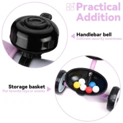 Itopfox Toddler Tricycle For Ages 2-4 Years, Kids Trike With Bell And Back Basket, 3 Wheel Bike Riding Toy Gift For Girls, Purple -Itopfox Shop GUEST c407d01d 69d5 45d4 baf8 34e9986463bd