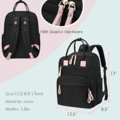 Itopfox Large Diaper Backpack With 18 Pockets, Water-Resistant Nylon, Insulated Bottle Holders, Stroller Straps (Black) -Itopfox Shop GUEST c7683884 e1c8 4eeb 9d1e 61c605cd646e