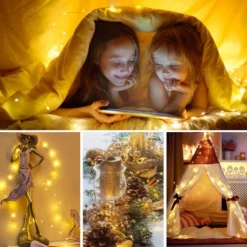 Itopfox 5 Pack Fairy Lights, 7 Feet 20 LED String Lights With Timer, Waterproof Firefly Lights On Silver Wire For Home Party Wedding Christmas White -Itopfox Shop GUEST c7ab76df c750 4818 9c55 91c01a5720c0