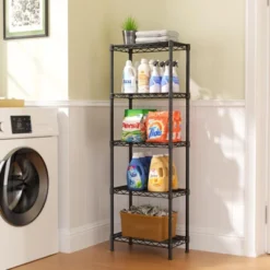 Itopfox 5-Tier Adjustable Wire Shelving Unit For Kitchen, Closet, Laundry, Bathroom, Pantry Organization With Narrow Mesh Gaps, Black -Itopfox Shop GUEST c834d54f 0dcf 49fd 9ae5 c52c0203374a