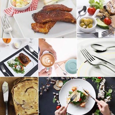 Itopfox 45-Piece Silverware Set, Durable Stainless Steel Flatware For 8, Ergonomic Design With Steak Knives, Rust-proof, Dishwasher Safe Kitchen 7 Itopfox 45-Piece Silverware Set, Durable Stainless Steel Flatware For 8, Ergonomic Design With Steak Knives, Rust-proof, Dishwasher Safe Kitchen - Image 7