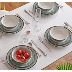 Itopfox Melamine Dinnerware Set, 12-Piece Plates And Bowls, Unbreakable And Dishwasher Safe, BPA-Free, Ideal For Indoor, Camping, BBQ, RV, Party -Itopfox Shop GUEST ca83a163 17bb 4373 95fb 27dd62bf4b9c