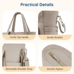 Itopfox Lightweight Diaper Tote Bag With Insulated Pockets, Stroller Straps, And Multiple Carry Options For Travel And Daily Use -Itopfox Shop GUEST cc78cc5a 9e11 4612 9fc4 8220abd0216a