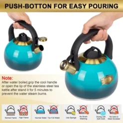 Itopfox Stainless Steel Whistling Tea Kettle For Stovetop, 3.1 Quart Teapot With Heat Proof Handle, Food Grade Safe For Gas Electric Induction -Itopfox Shop GUEST ccac3ce3 9dad 4189 a396 6e52577229bf