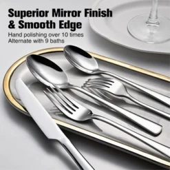Itopfox 40-Piece Stainless Steel Flatware Set For 8, Mirror Finish Cutlery Set Dishwasher Safe For Home, Restaurant, Wedding, Party -Itopfox Shop GUEST cd21f87f 7640 44b6 a9f7 ac0b83cf9bc2