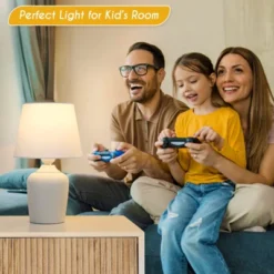 Itopfox Small Table Lamps Set Of 2, Bedside Nightstand Lamps For Bedroom, Cute Desk Lamps With Studded Texture Base For Reading Nursery Living Room -Itopfox Shop GUEST ce8d75cf 9c09 40c8 a9a2 0a273e3f7e5c