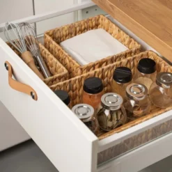 Itopfox Hand Woven Water Hyacinth Storage Baskets Set Of 3 Natural Wicker Baskets For Organizing Pantry Shelf, Closet, Bathroom, Living Room, Bedroom -Itopfox Shop GUEST cee41793 2301 4cfc 815a 899425a8a08b