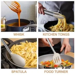 Itopfox 34-Piece Silicone Kitchen Utensil Set For Nonstick Cookware With Stainless Steel Handles, Includes Spatulas, Spoons, Tongs, & Cooking Tools -Itopfox Shop GUEST cf746070 d17d 492b 932d d4e7c2612a1d