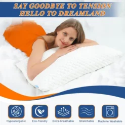 Itopfox Cooling Memory Foam Pillows, Firm And Soft Adjustable Pillow Set For Side, Back Or Stomach Sleepers