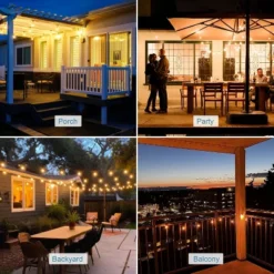 Itopfox 30ft Outdoor LED String Lights With 27 G40 Shatterproof Bulbs, Waterproof Connectable Globe Lights For Backyard, Balcony, Bistro, Party, Cafe -Itopfox Shop GUEST d17ab2f9 4121 4ddf b0c4 6df3d9117c23