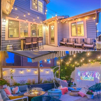 Itopfox 96FT LED Outdoor String Lights, Dimmable Waterproof Patio Lights With Shatterproof Edison Vintage Bulbs For Backyard Porch Garden 8 Itopfox 96FT LED Outdoor String Lights, Dimmable Waterproof Patio Lights With Shatterproof Edison Vintage Bulbs For Backyard Porch Garden - Image 8