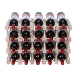 Itopfox Wooden Stackable Wine Rack For Countertop Or Floor - Freestanding Cabinet Holds 20 Bottles -Itopfox Shop GUEST d1c5a334 c9b1 4f18 a2b9 b4ee6bbdb247