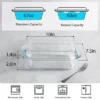 Itopfox 2 QT Rectangular Glass Casserole Dish With Lid, Oven Safe Tempered Glass Bakeware For Cooking, Baking, And Serving