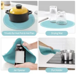 Itopfox Microwave Mat & Food Cover, Splatter Guard Silicone Trivet, Pot Holder, Drying Mat, Baking Place Mat, BPA Free Suction Lids For Bowls -Itopfox Shop GUEST d26da6a4 d5a6 40ad 912d d9d4d78a8793
