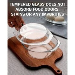 Itopfox Clear Round Glass Casserole With Lid, Microwave & Oven Safe Bakeware, Freezer & Dishwasher Friendly, Easy Grab Baking Dish -Itopfox Shop GUEST d5ea61de faa1 4508 8006 9040920436c9