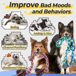 Itopfox Heavy Duty Dog Rope Toys For Aggressive Chewers, Tough Tug Of War Toys For Large, Medium & Small Dogs – 5 Pack With 2 Ropes & 3 Supplies 10 Itopfox Heavy Duty Dog Rope Toys For Aggressive Chewers, Tough Tug Of War Toys For Large, Medium & Small Dogs – 5 Pack With 2 Ropes & 3 Supplies -Itopfox Shop GUEST d66cb357 cf22 4c9f b101 0f552dead389