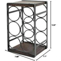 Itopfox Rustic Wood Countertop Wine Rack For 6 Bottles, No Assembly Required, Elegant Brown Finish For Kitchen Or Bar Display -Itopfox Shop GUEST d74f29f8 8e1e 4950 b86b 7c633ca43146