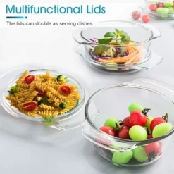 Itopfox Small Round Glass Casserole Dish With Lid, Microwave And Oven Safe Mini Glass Bowl For Cooking And Serving -Itopfox Shop GUEST d7a2576a 115d 44f6 88fa cacb44441e75