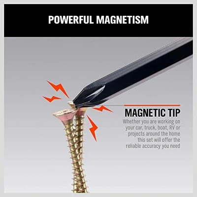 Itopfox 6-Piece Magnetic Screwdriver Set With 3 Phillips & 3 Flat Head Tips, Ergonomic Handle For Comfort & Control, Includes Wall-Mount Rack 7 Itopfox 6-Piece Magnetic Screwdriver Set With 3 Phillips & 3 Flat Head Tips, Ergonomic Handle For Comfort & Control, Includes Wall-Mount Rack - Image 7