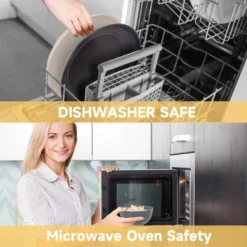 Itopfox Wheat Straw Dinnerware Set, 16PCS Unbreakable Microwave Safe Plates & Bowls For Kitchen & Camping, Eco-Friendly Dishware -Itopfox Shop GUEST d84cafc5 5e6f 421a 935c e7b0f5797a67