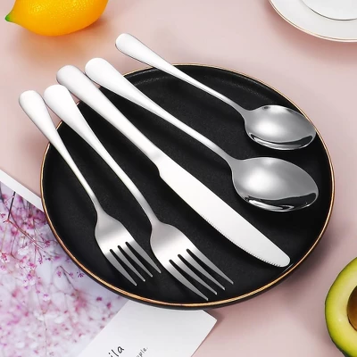 Itopfox 50-Piece Stainless Steel Flatware Set For 10, Includes Forks, Knives, Spoons & Salad Forks, Dishwasher Safe, Durable Tableware For Home 2 Itopfox 50-Piece Stainless Steel Flatware Set For 10, Includes Forks, Knives, Spoons & Salad Forks, Dishwasher Safe, Durable Tableware For Home - Image 2