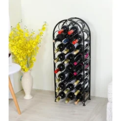 Itopfox 23 Bottle Arched Freestanding Floor Metal Wine Rack Holder Stand For Kitchen Bar Cellar Dining Room Black 9 Itopfox 23 Bottle Arched Freestanding Floor Metal Wine Rack Holder Stand For Kitchen Bar Cellar Dining Room Black -Itopfox Shop GUEST d9698cea 2a7b 48bd b0a3 f32b44f215a8