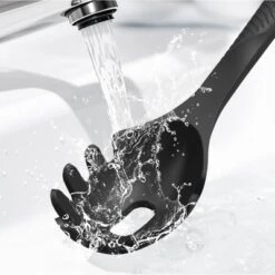 Itopfox Silicone Cooking Utensils Set - Heat Resistant, Nonstick Kitchen Tools With Spatulas, Spoons, Whisk, Tongs, Dishwasher Safe, Black -Itopfox Shop GUEST db3755b2 09dd 4425 b630 fdea9c1b39fb