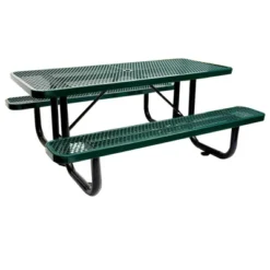 Itopfox Outdoor Steel Picnic Table With Umbrella Hole, Heavy-Duty Weatherproof Dining Table For Patio, Backyard, Garden, Rustproof Finish, Green -Itopfox Shop GUEST dbfb00a4 07c4 4bf7 8e91 ad302d037c1d