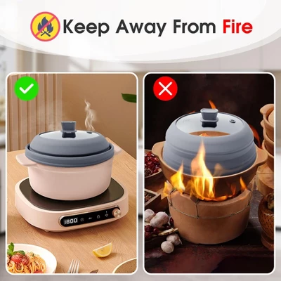 Itopfox Microwave Splatter Cover With Collapsible Design, Silicone Handle, And Steam Vent Hole For Safe And Even Cooking 4 Itopfox Microwave Splatter Cover With Collapsible Design, Silicone Handle, And Steam Vent Hole For Safe And Even Cooking - Image 4