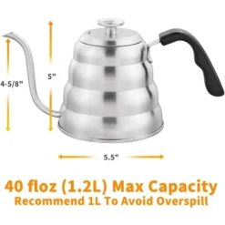 Itopfox Pour Over Coffee Kettle With Thermometer - Premium Stainless Steel Gooseneck Tea Kettle For Drip Coffee, French Press And Tea Works On Stove -Itopfox Shop GUEST dce53548 3447 45fd 8741 fa9955eb64b1